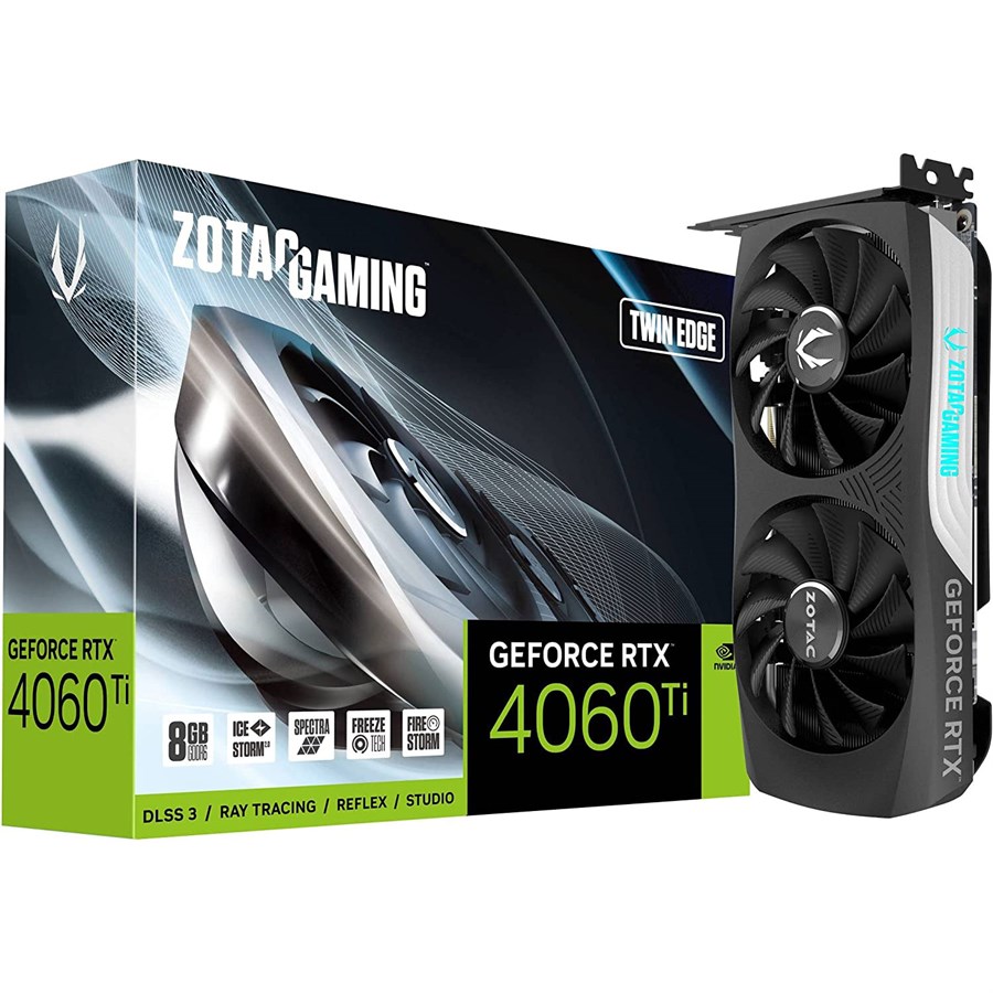 ZOTAC GAMING GeForce RTX 4060 Ti 8GB Twin Edge Video Graphics Card ZT-D40610E-10M