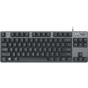 Logitech K835 TKL Mechanical Corded Aluminium Keyboard | Graphite, Textured Gray TTC Blue, 920-009980, MX Mechanical
