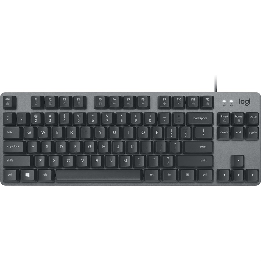 Logitech K835 TKL Mechanical Corded Aluminium Keyboard | Graphite, Textured Gray TTC Blue, 920-009980, MX Mechanical