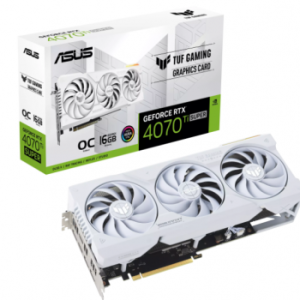 ASUS TUF Gaming GeForce RTX 4070 Ti SUPER 16GB GDDR6X White OC Edition Gaming Graphic Card